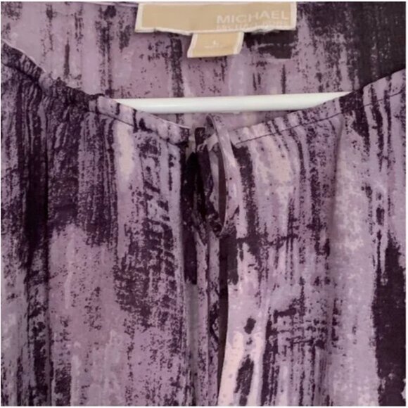 MICHAEL Michael Kors Women's Boho V-Neck Abstract Print Blouse Size Large - Picture 4 of 14